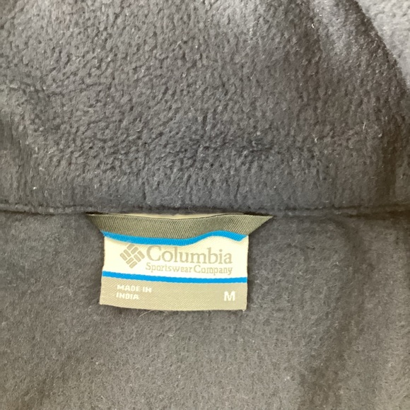 Columbia Fleece Full Zip Vest Navy Blue Men’s Medium Lightweight Hiking - Picture 7 of 7